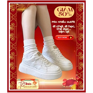 [NỘI ĐỊA TRUNG-LOẠI 1] Giày Thể Thao Nữ SETCAO Màu Trắng Đế Cao 4cm Mới Buộc Dây Hot Hàn Quốc Thời trang đi học đẹp xinh