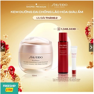 Kem dưỡng da chống lão hóa giàu ẩm Shiseido Benefiance Wrinkle Smoothing Cream Enriched 50ml