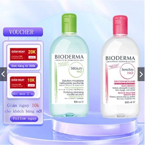 Nước Tẩy Trang Bioderma Sensibio H2o Pháp 500ml Dành Cho Da Hỗn Hợp, Da Dầu, Làm Sạch Và Làm Dịu Da
